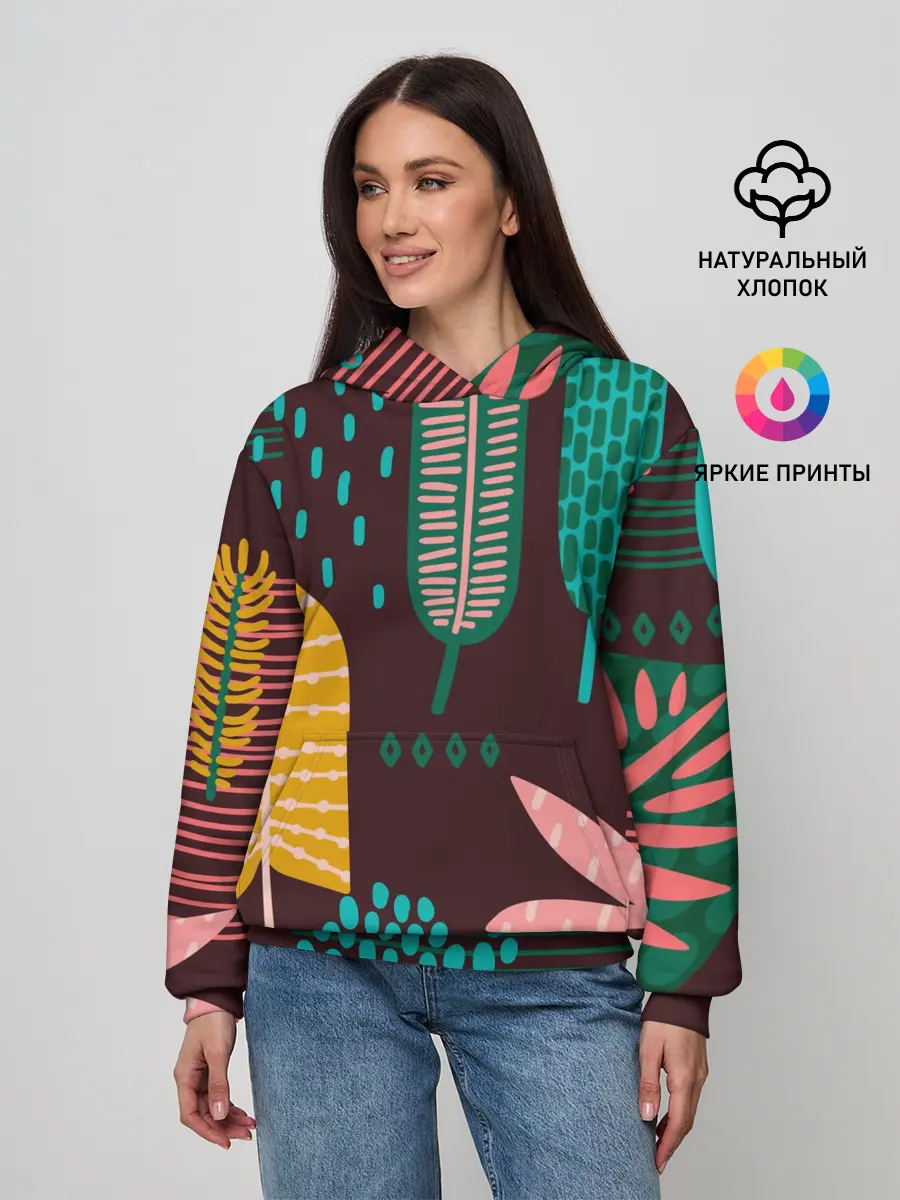 Женское худи / Листья