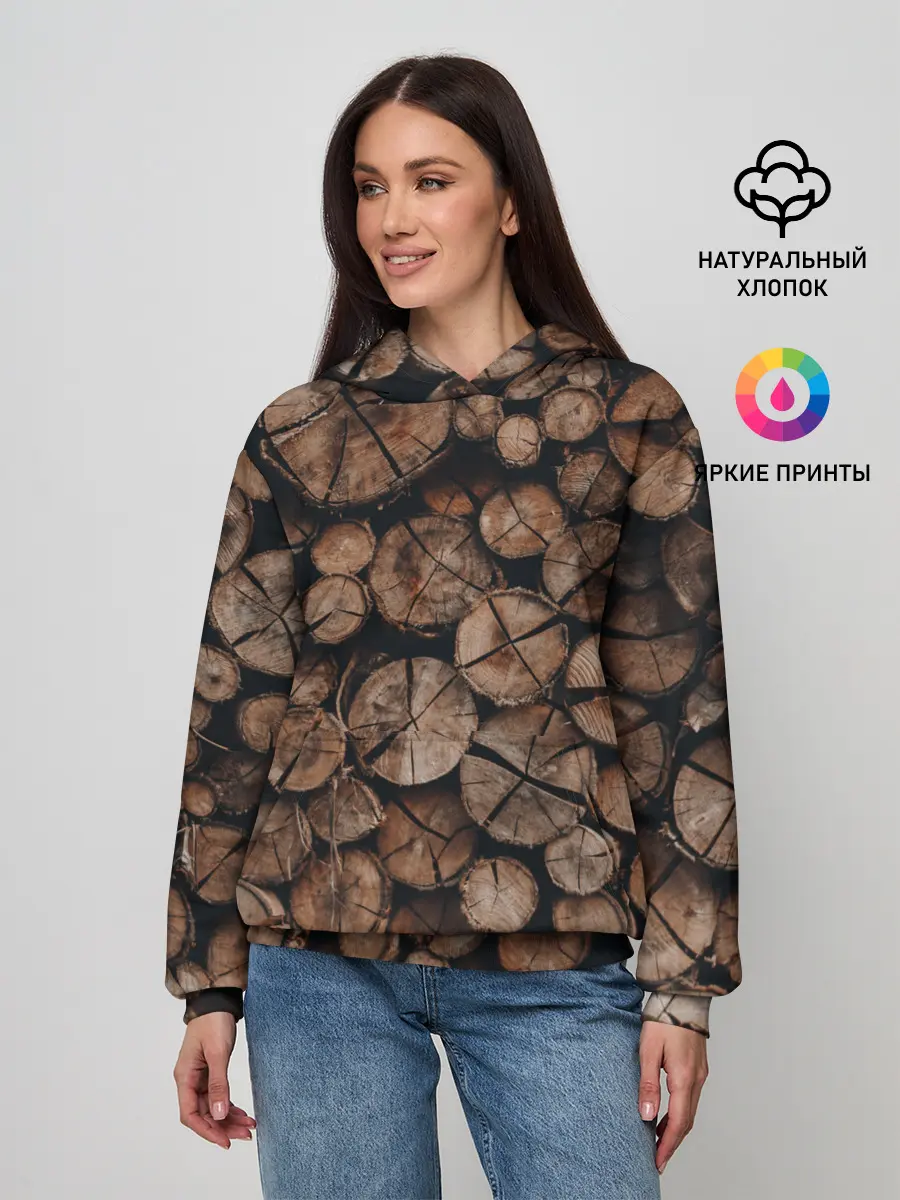 Женское худи / Бревна