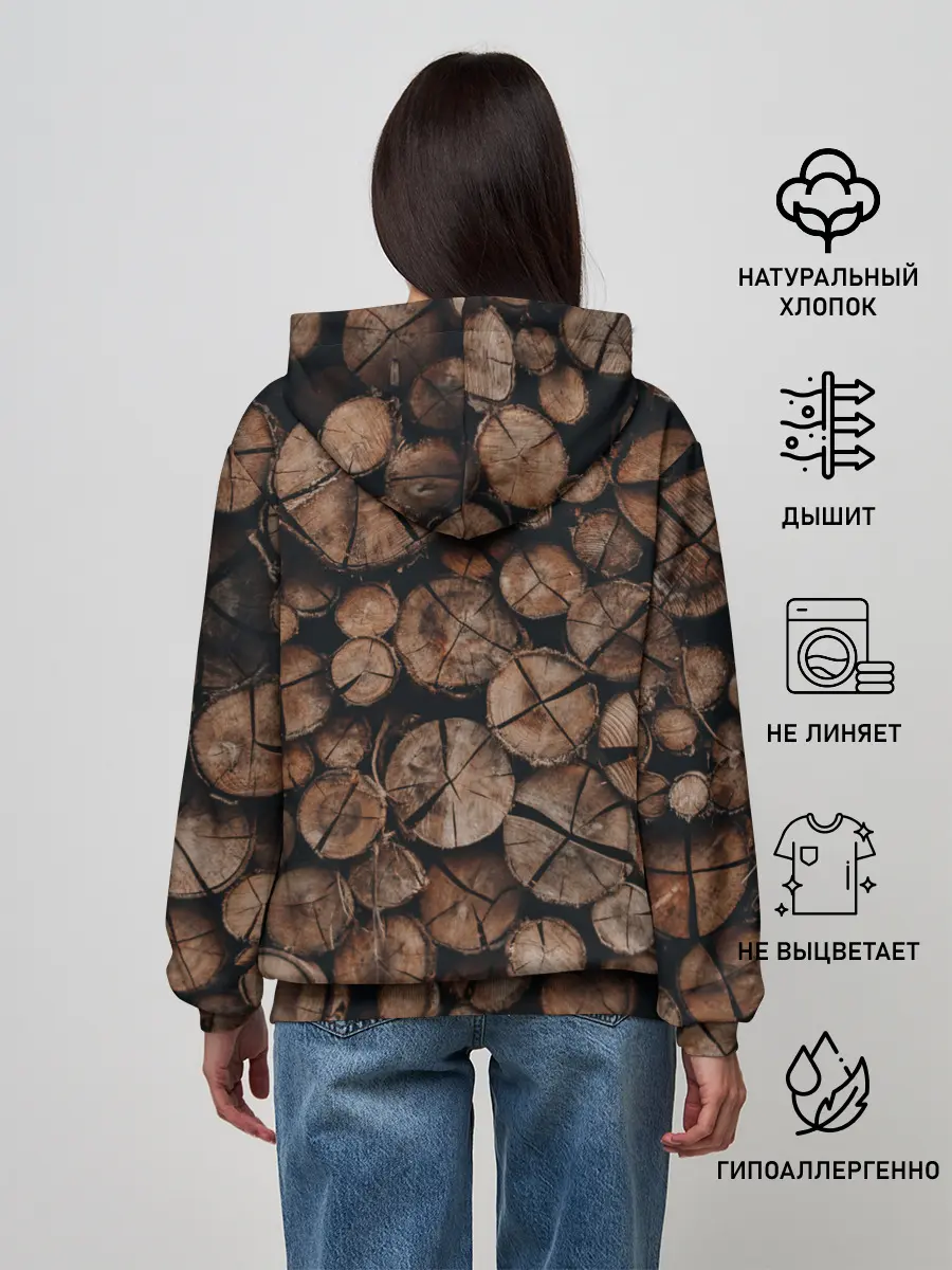 Женское худи / Бревна