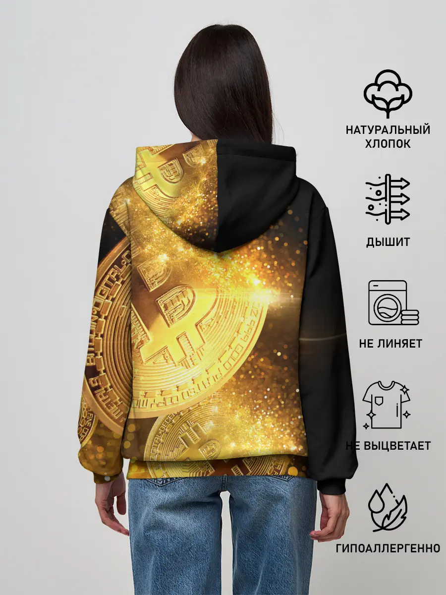 Женское худи / БИТКОИН ЗОЛОТО | BITCOIN GOLD
