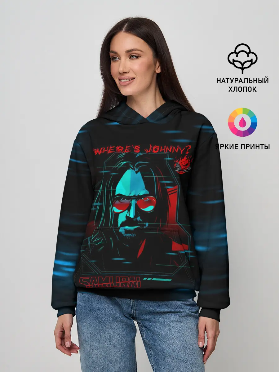 Женское худи / WHERES JOHNNY? SAMURAI