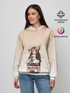 Женское худи / анимешная девочка с нутэллой