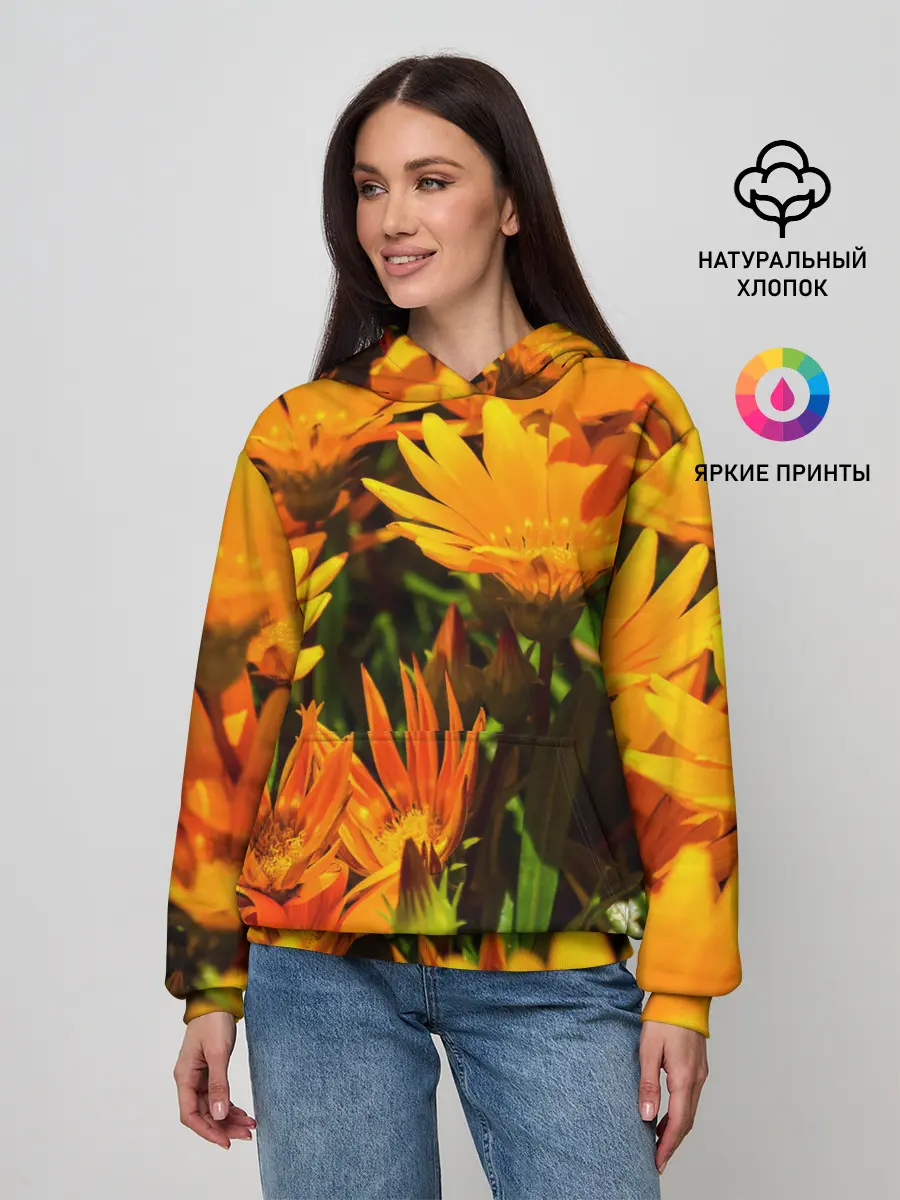 Женское худи / Желтый цвет весны