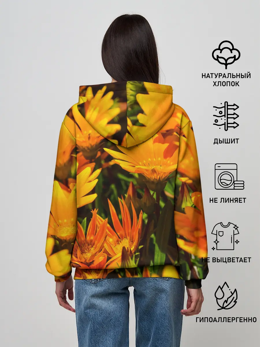 Женское худи / Желтый цвет весны