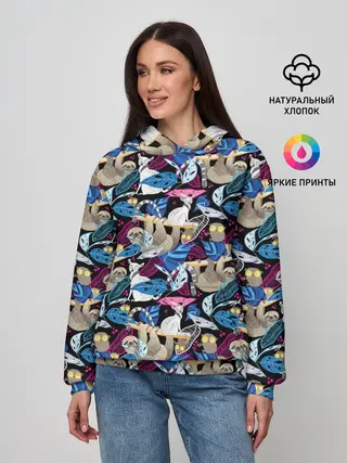 Женское худи / Ленивцы и Лемуры