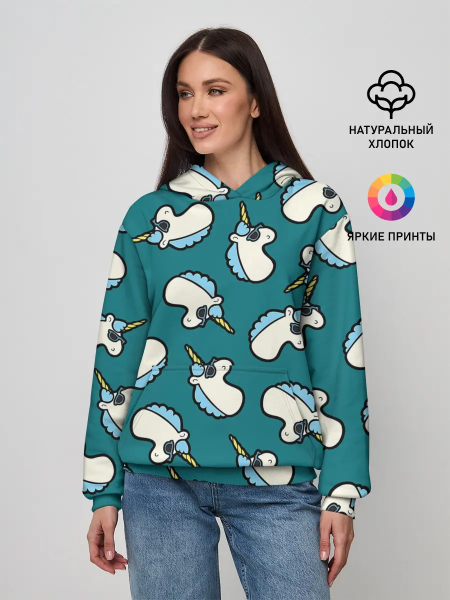 Женское худи / Крутые Единороги