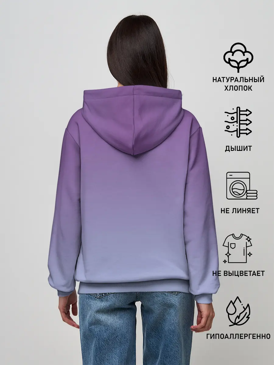 Женское худи / кот звездное небо спит