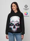 Женское худи / Glitch Skull