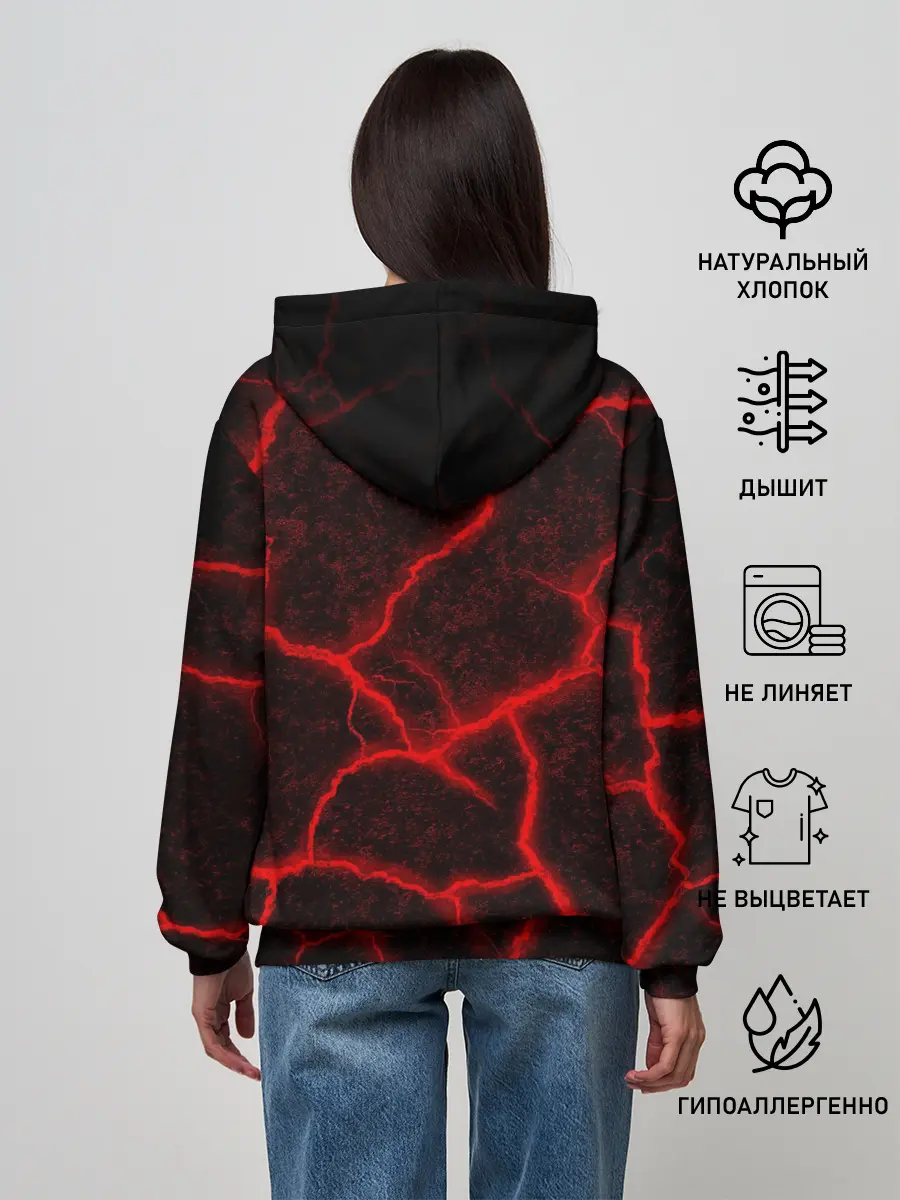 Женское худи / ЛАВА | ЛАВОВЫЕ ТРЕЩИНЫ | LAVA