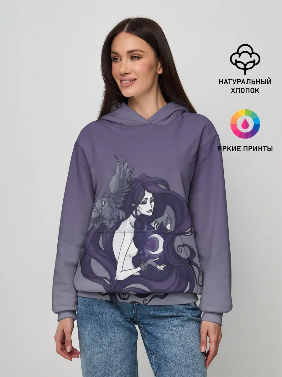 Женское худи / ведьма сова луна