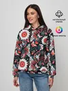 Женское худи / Паттерн из Бабочек с Цветами