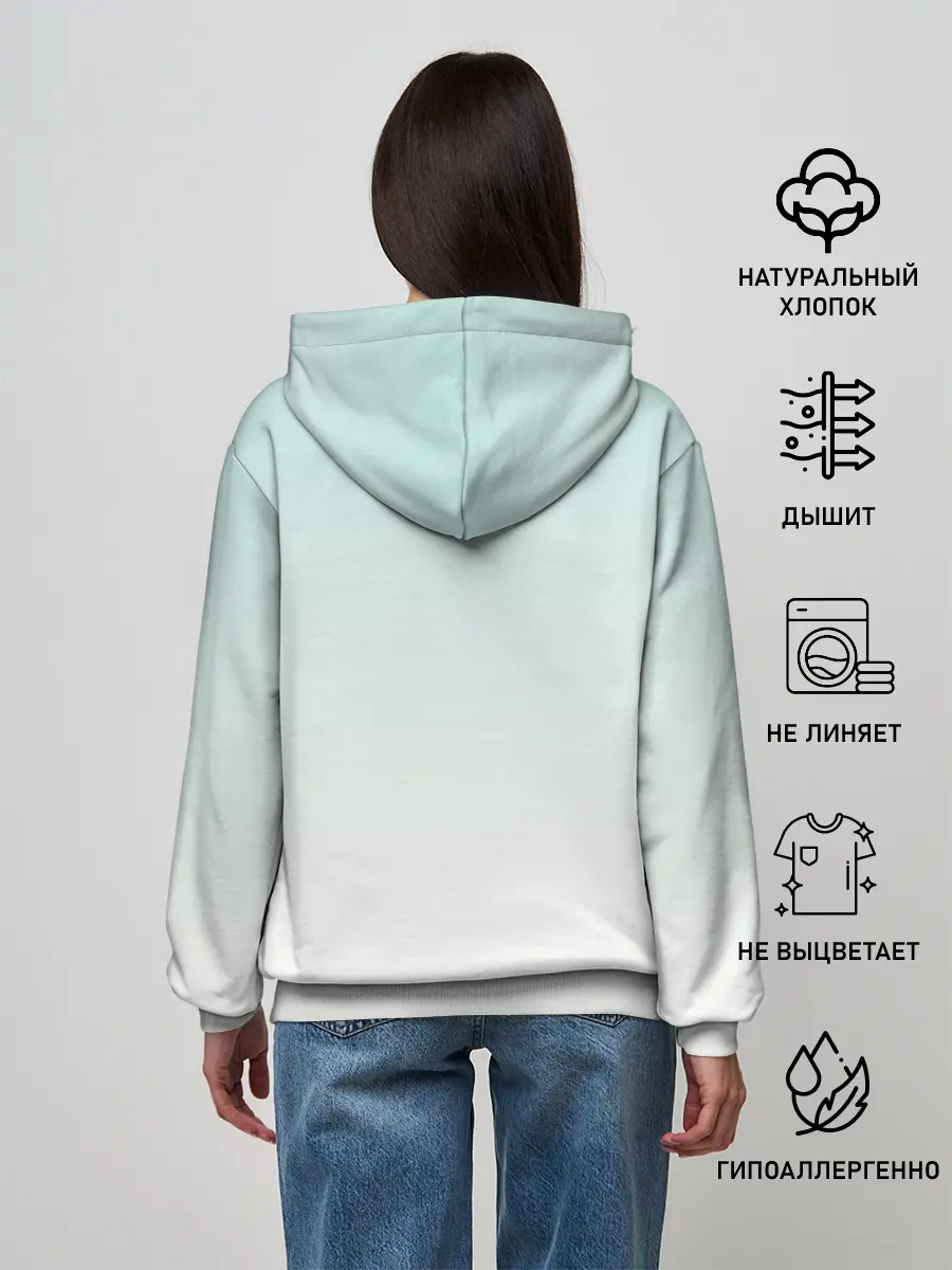 Женское худи / Девочка и любимый кот арт