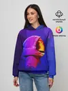 Женское худи / полигональный космонавт
