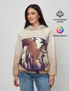 Женское худи / Лисица рисунок