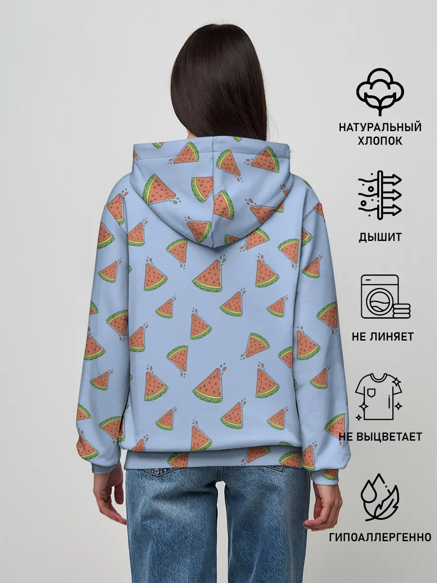 Женское худи / Кусочки арбуза