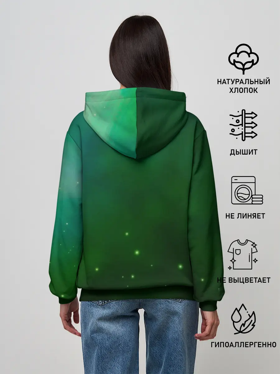 Женское худи / Лисенок нюхает цветок