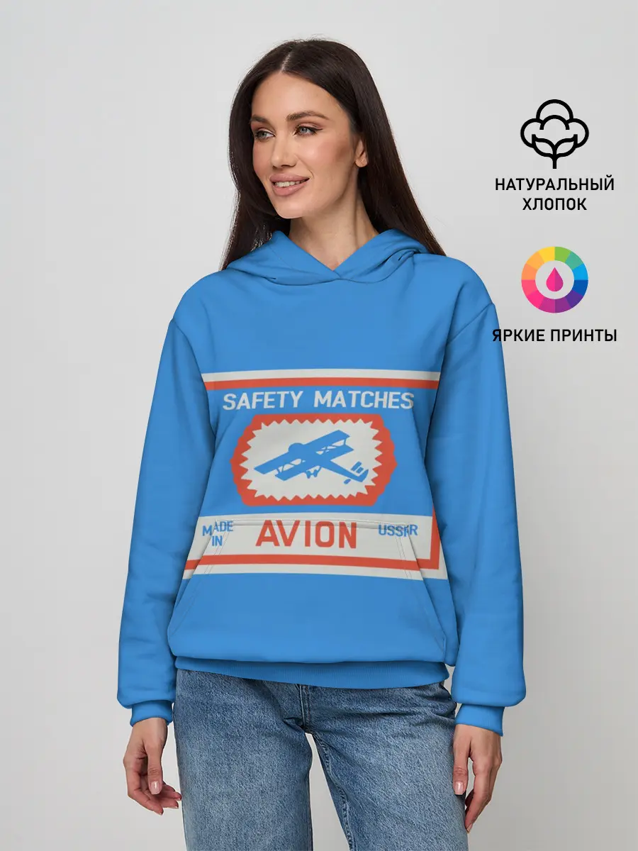 Женское худи / Спички blue