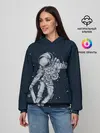 Женское худи / Космический Скейтбординг