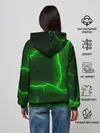 Женское худи / К - 13 зелёная трещина 3D