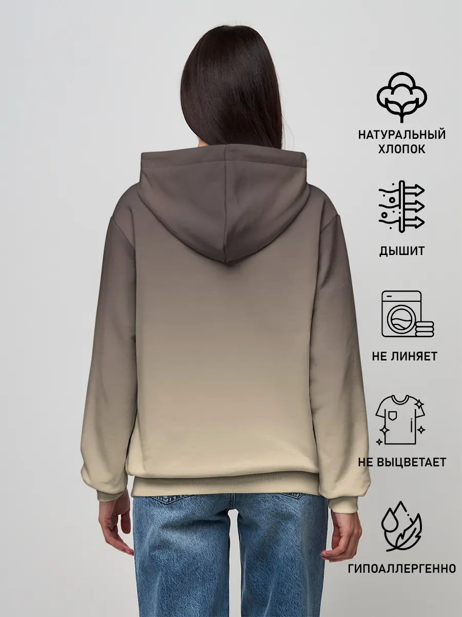 Женское худи / заяц в цветочках