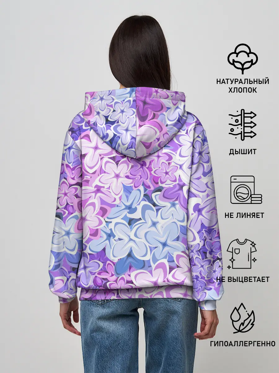 Женское худи / СИРЕНЬ | ЦВЕТЫ | LILAC