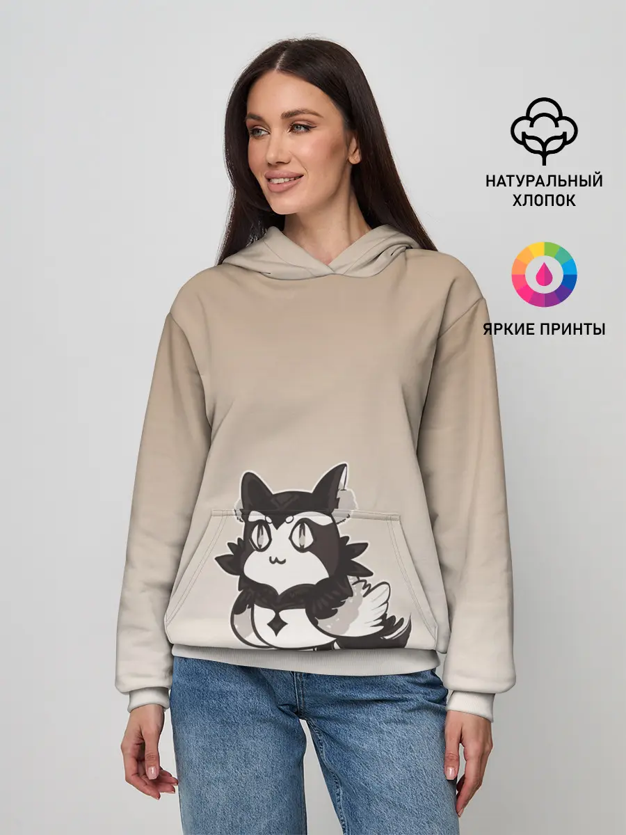 Женское худи / сова котик аниме