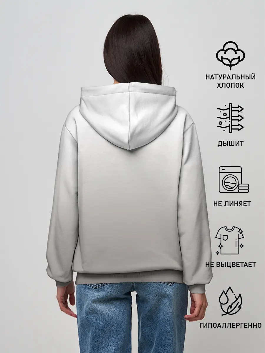 Женское худи / французский бульдог сердечко