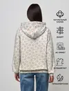 Женское худи / узор мелкие цветочки