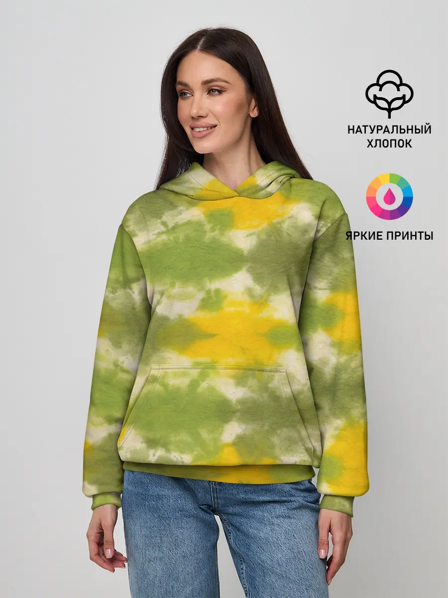 Женское худи / разводы краски