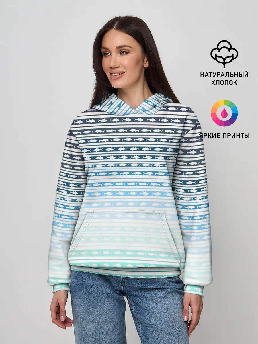 Женское худи / Sunset fish