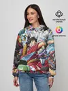 Женское худи / One Piece стикербомбинг