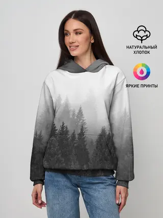 Женское худи / Туманный лес