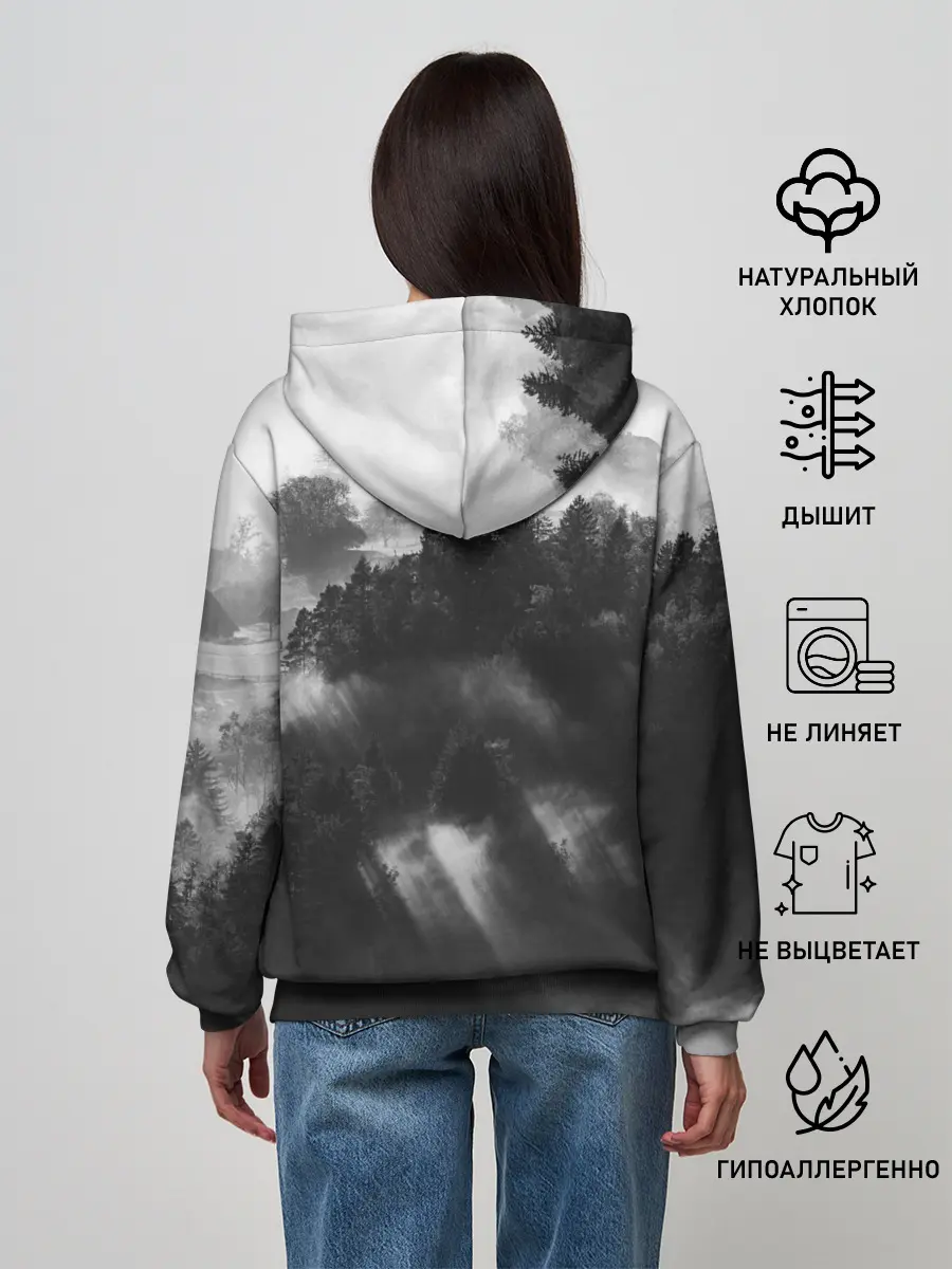 Женское худи / Туман в лесу
