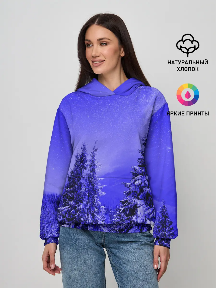 Женское худи / Зимний лес