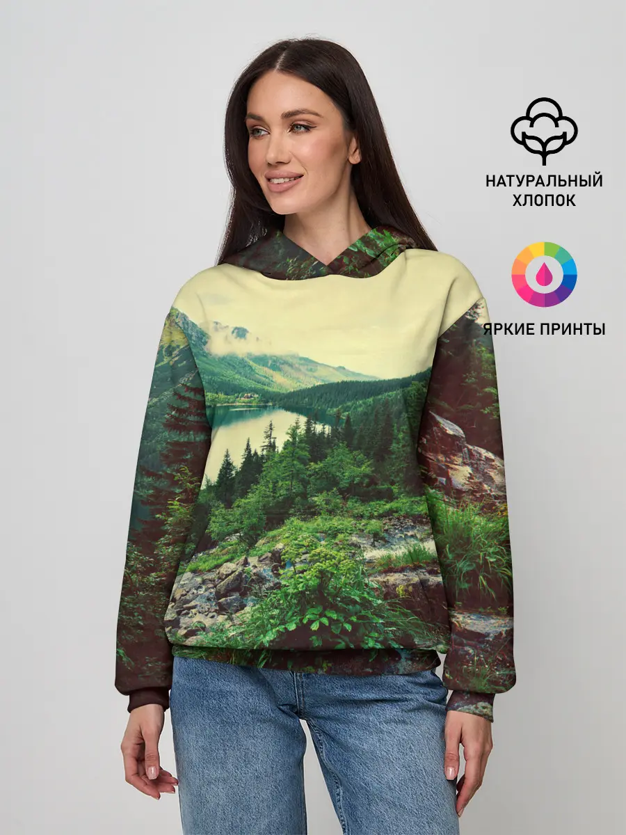 Женское худи / Красивый лес