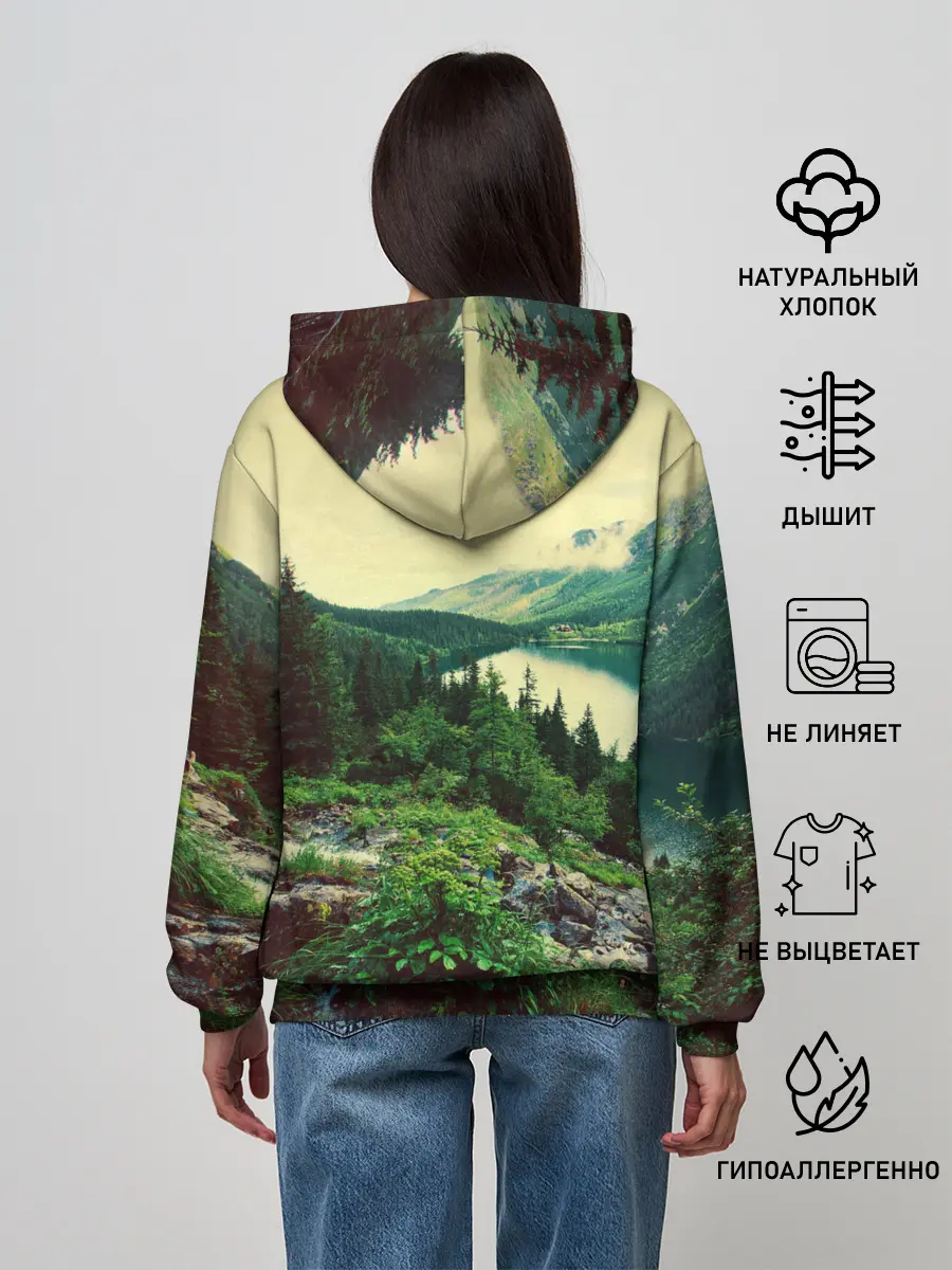 Женское худи / Красивый лес