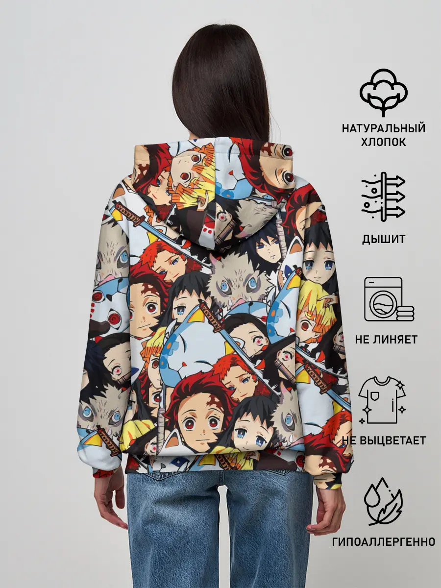 Женское худи / КЛИНОК, РАССЕКАЮЩИЙ ДЕМОНОВ