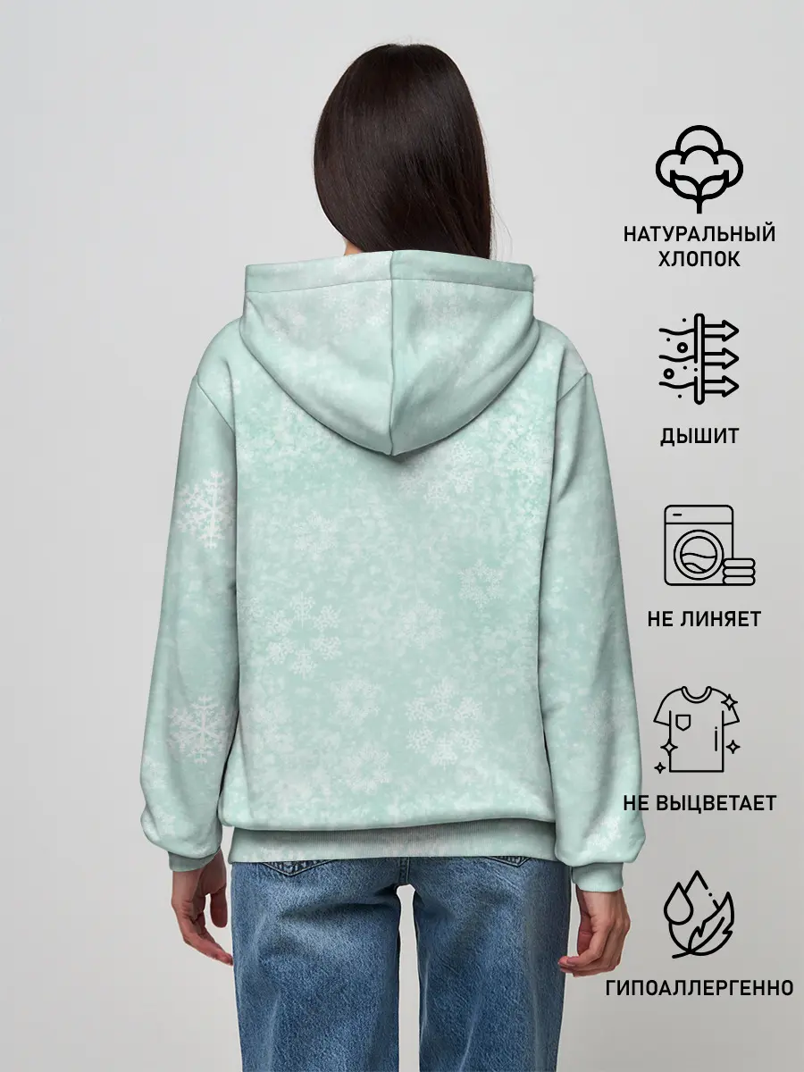 Женское худи / Медвежонок с подарком