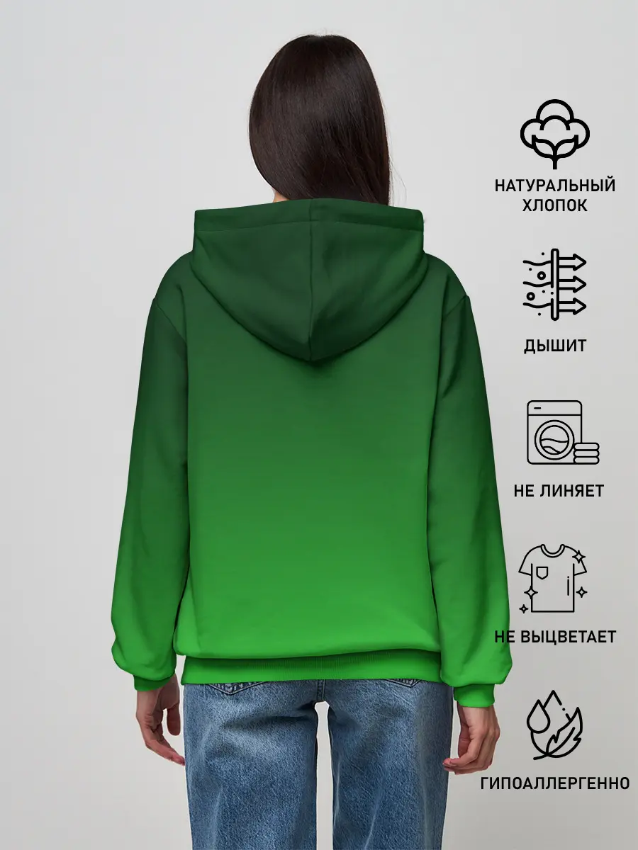 Женское худи / девушка лепрекон в зеленом