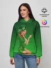 Женское худи / девушка лепрекон в зеленом