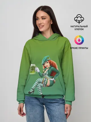 Женское худи / девушка вечеринка на Патрика