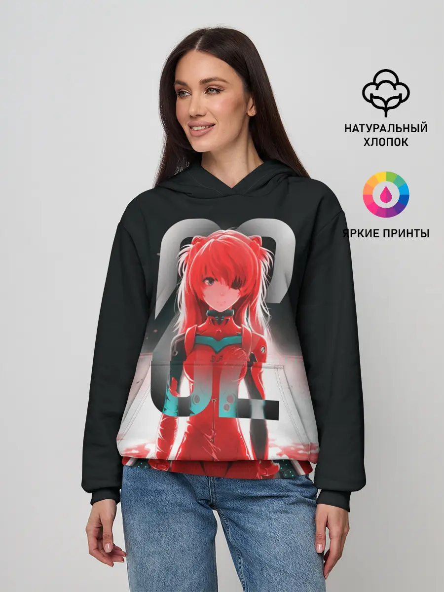 Женское худи / Asuka Langle Black