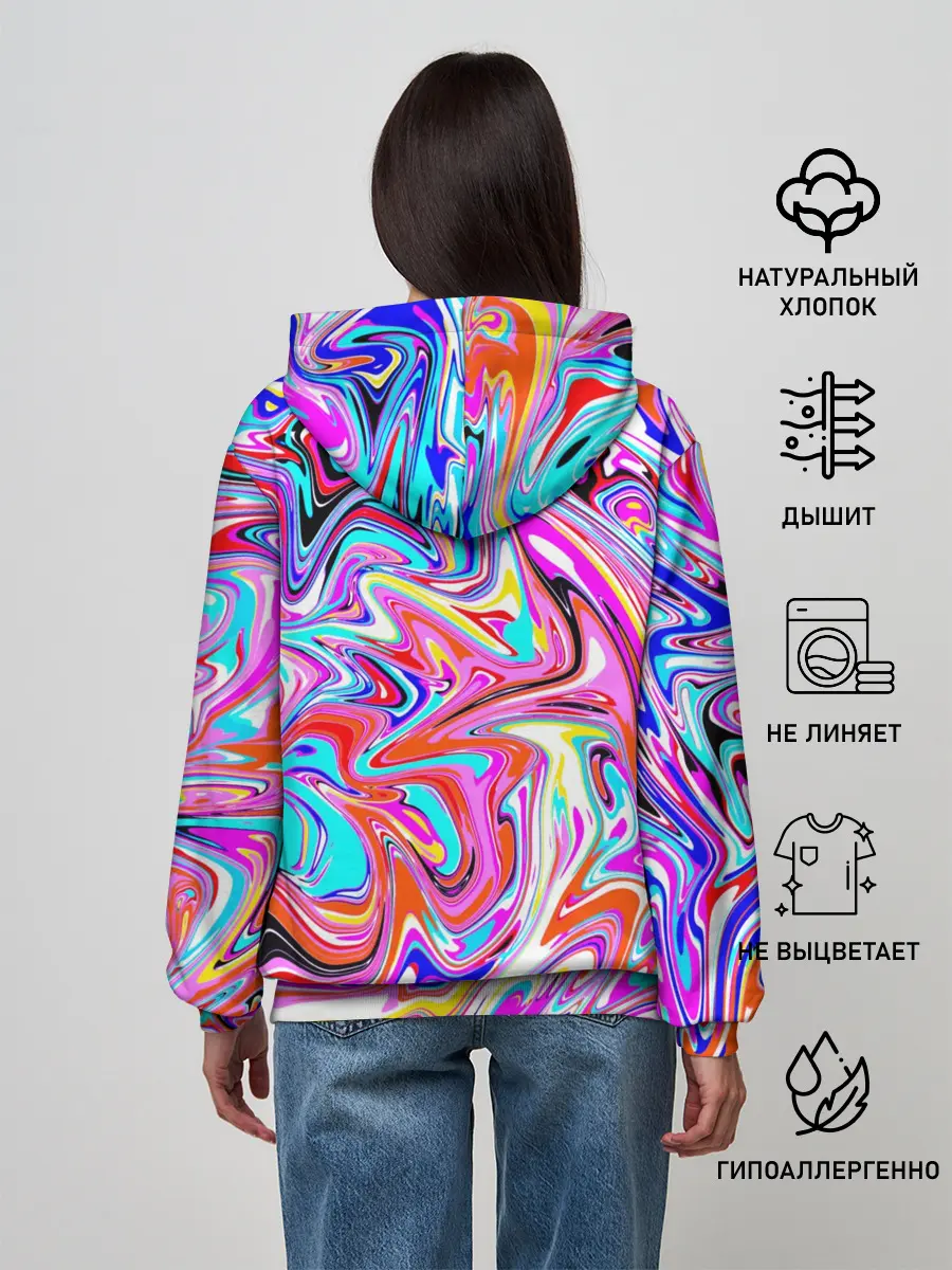 Женское худи / ЖИДКИЕ КРАСКИ