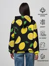 Женское худи / Лимоны на чёрном