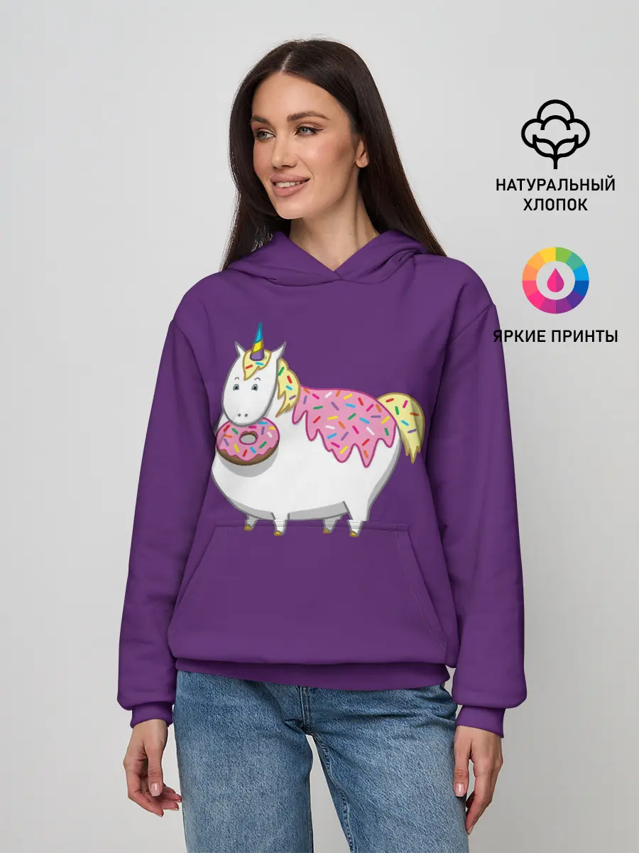 Женское худи / Единорог | Пончик