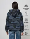 Женское худи / Синие рыбы на темном фоне
