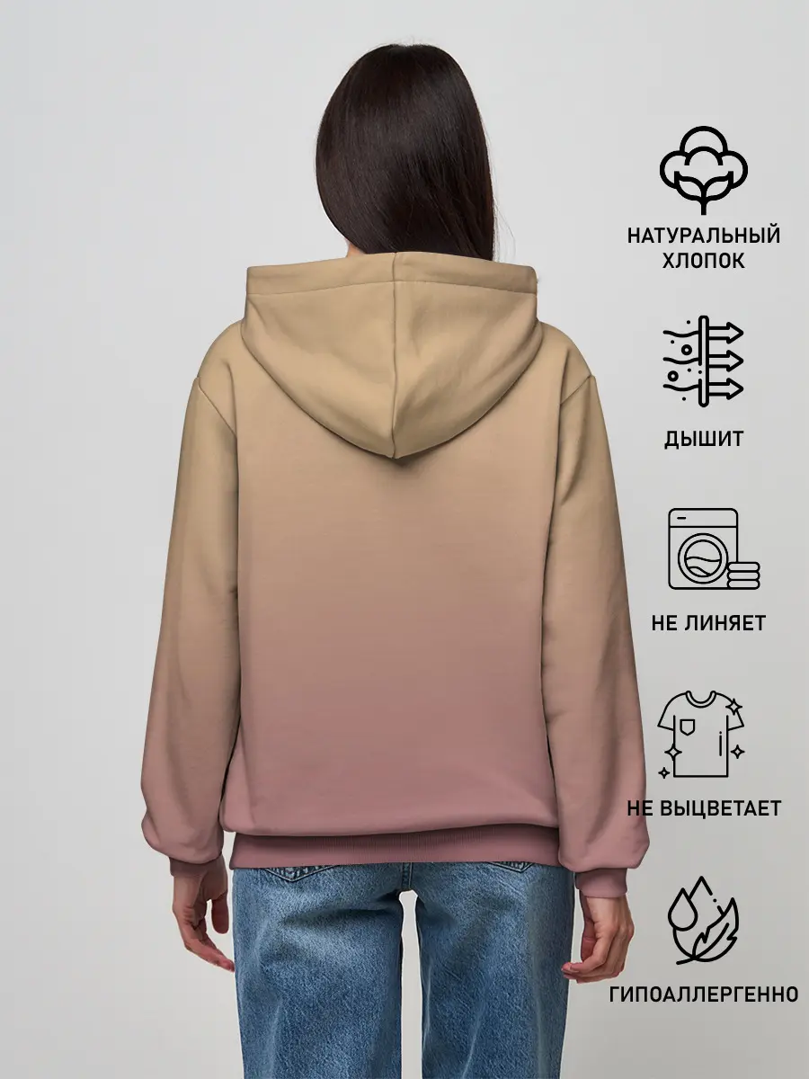 Женское худи / девочка ушки кофе