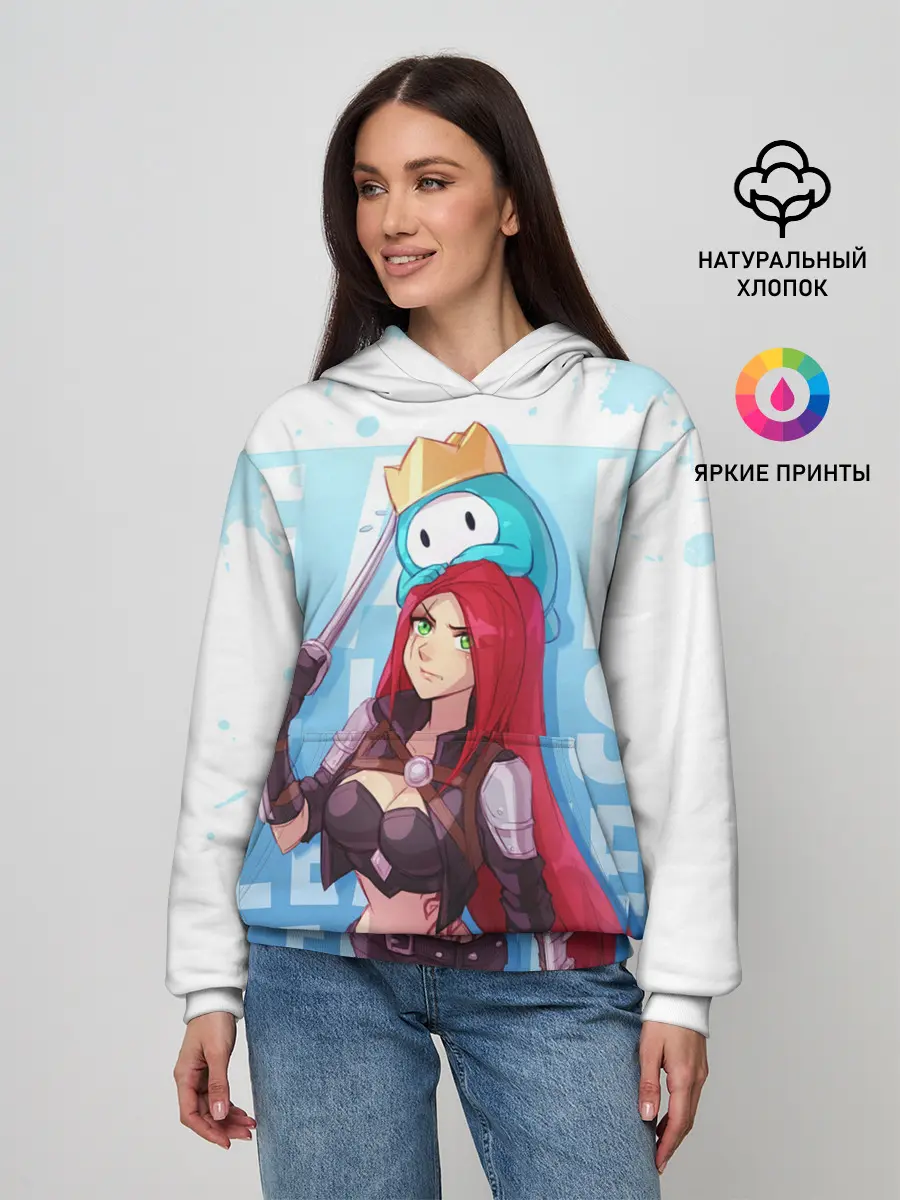 Женское худи / Fall guys x league of legands