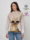 Женское худи / собака в очках
