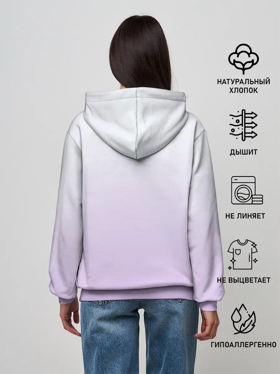 Женское худи / акварельная птичка